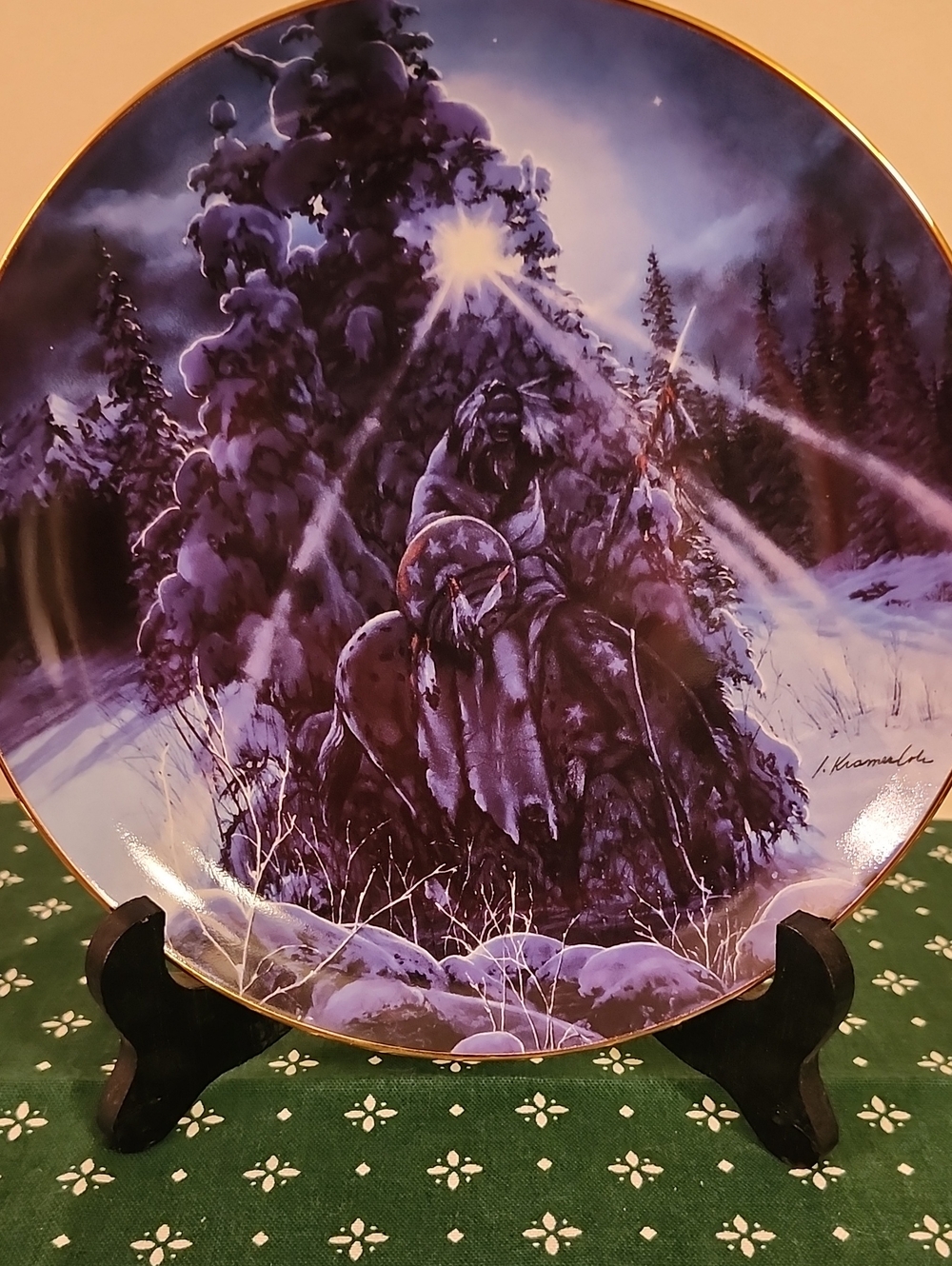 Native Visions Decorative Collectors Plate "Brother To The Moon"